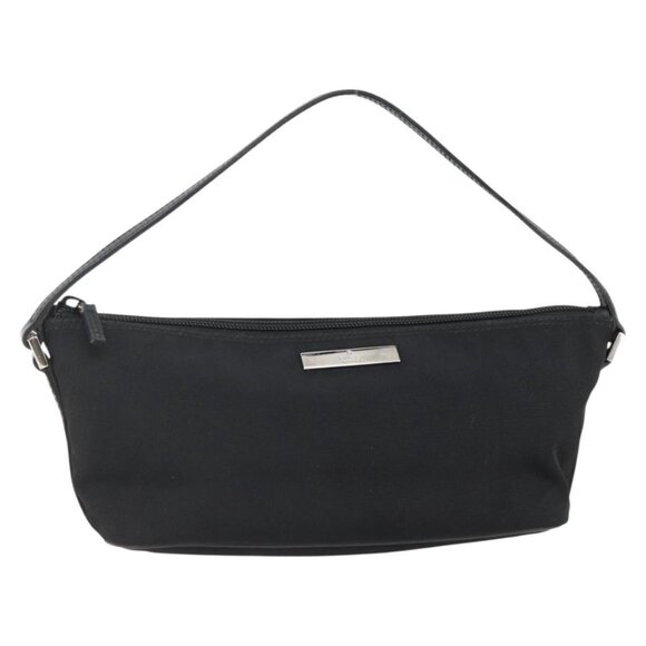 GUCCI Accessory Pouch Nylon Black Silver 039 1103 Auth ti3444 - Picture 1 of 16